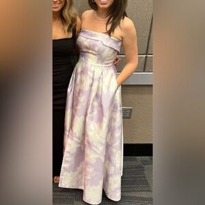 Sachin & Babi Brielle long-length gown in Violet Ice Ikat Floral size 6